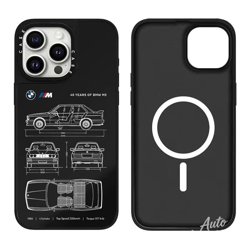 For BMW M Power MagSafe Optional Phone Case Shockproof Magnetic Protect Cover For IPhone 17 16 15 Plus 14 13 12 Pro Max Sticker