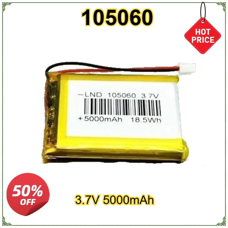 105060 3.7V 5000mAh Batteria ricaricabile ai polimeri di litio Power Bank Localizzatore GPS Luce LED Bateria universale 3.7V