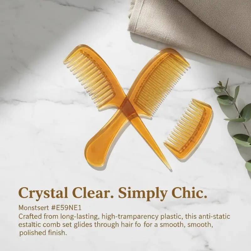 Set di 10 pettini portatili antistatici in materiale ispessito per arricciare i capelli senza sforzo e per uno styling professionale