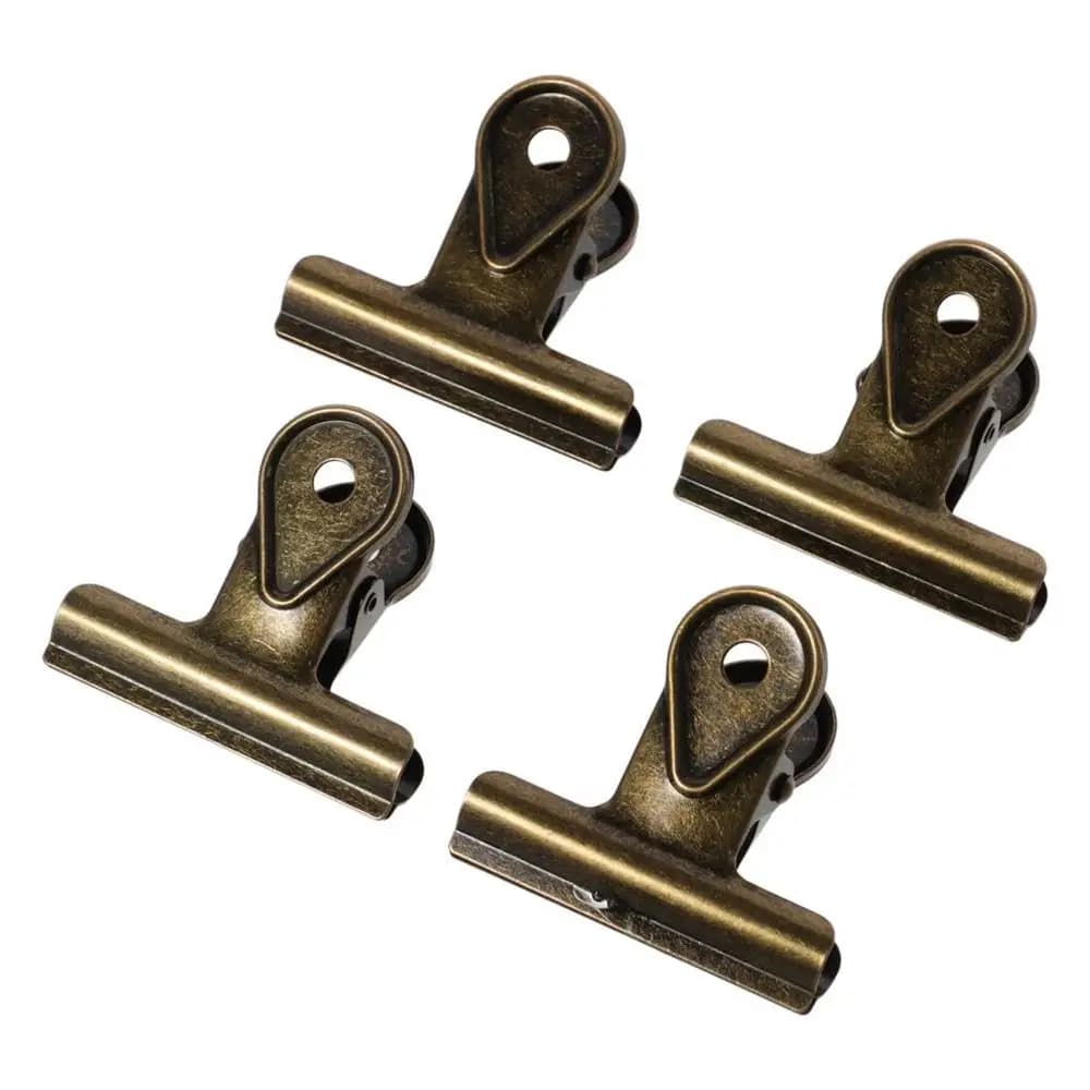 Multifunctional Metal Vintage Bronze Metal Clip 1.97 Inch/5cm Bronze Document Storage Ticket Clip Invoice Clip Office