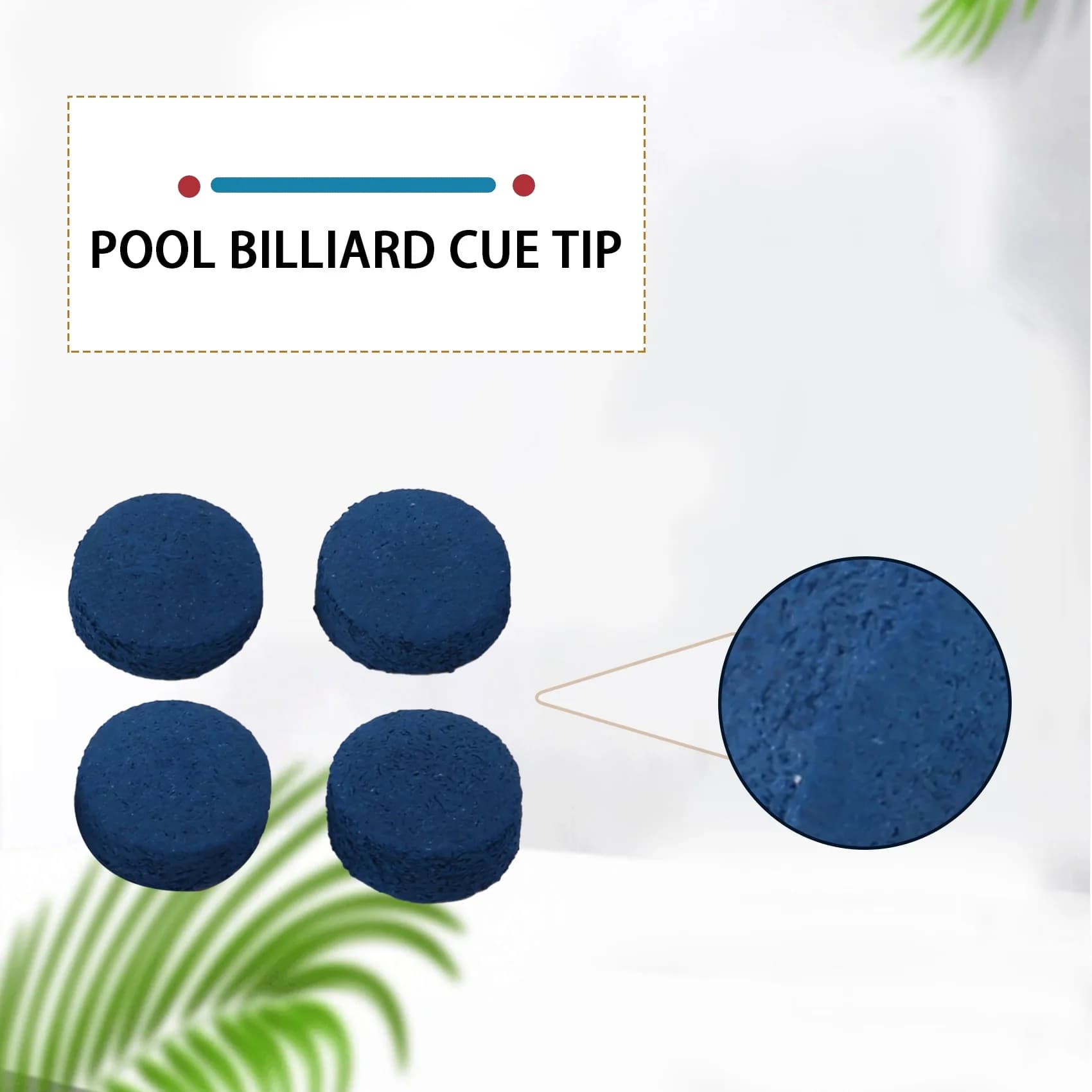 ABVB-50 Pezzi Punte per Stecche da Biliardo 9mm, Ricambi per Stecche da Pool e Snooker