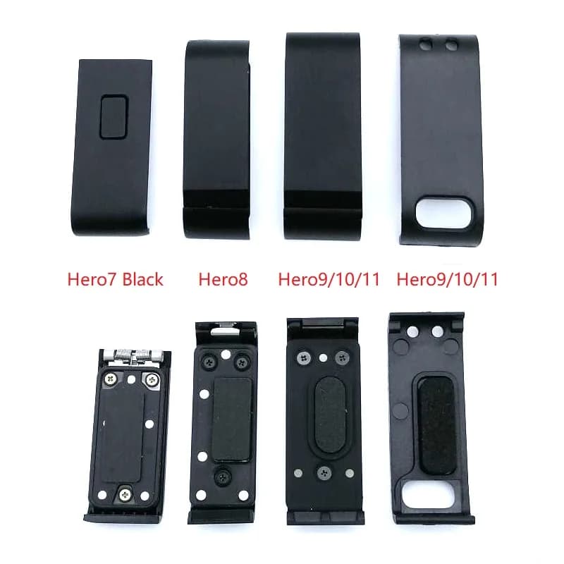 Copribatteria per GoPro Hero 567891011213 Telaio nero Accessori originali Telaio Porta laterale Pannello frontale/Custodia/Scatola di protezione