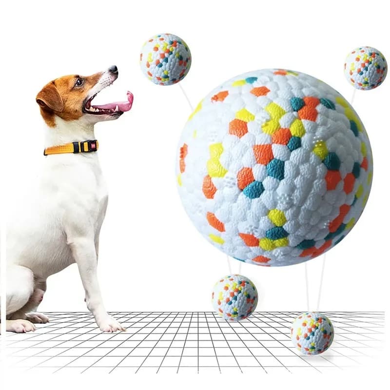 1pc Dentizione Giocattolo Per Animali Domestici DogToy Palla Giocattolo Solido Luce Interattiva Palla Popcorn Palla Per Cani Luce Da Masticare Palla di Gomma Alta Morso Elastico