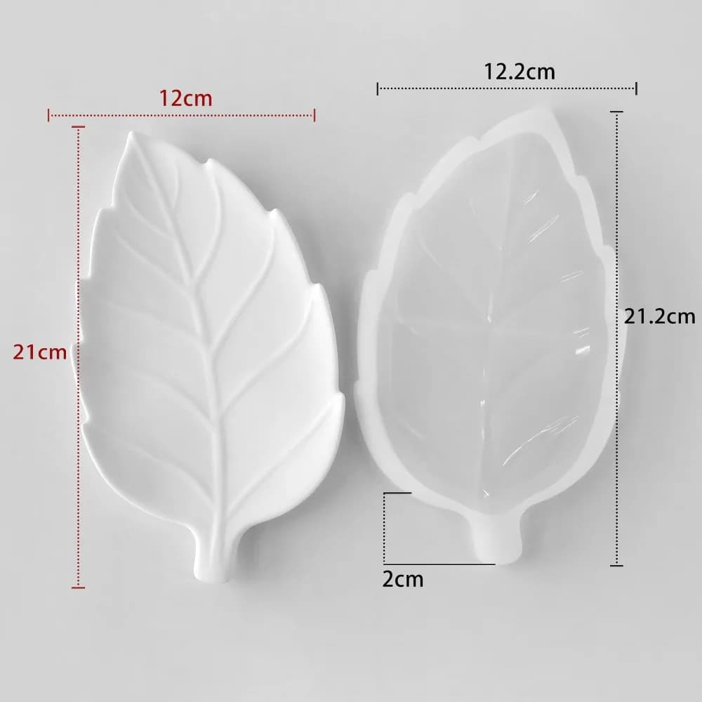 Nuovo Stampo in Silicone a Foglie Geometriche Riutilizzabile, Stampo per Vassoio Portaoggetti Fatto a Mano, Stampo in Resina Fai-da-te a Forma Irregolare per Esposizione Gioielli