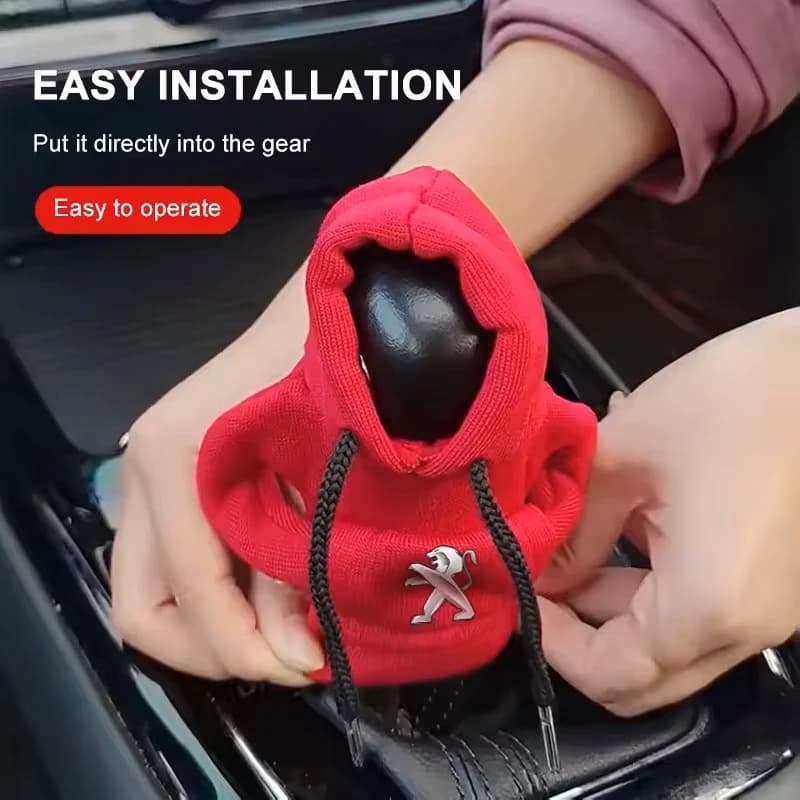 For Peugeot 208 3008 308 2008 207 107 508 607 106 406 407 307 Hoodie Car Gear Car Shift Lever Cover Car Gear Shift Knob Styling