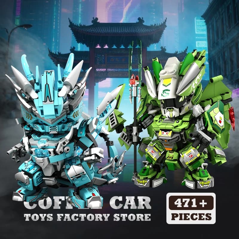 Kit di costruzione robot drago trasformabile 2 in 1 Mecha Serpente Guerriero MOC Mattoni Modello 3D Action Figure Blocchi Giocattoli Regalo per bambini adulti