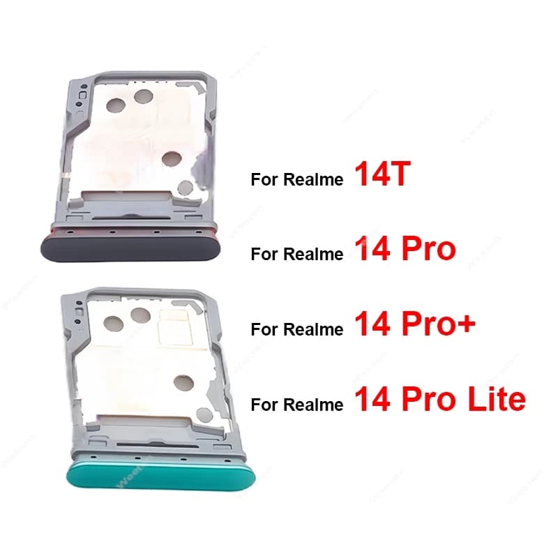 Vassoio della scheda SIM per Realme 14Pro 14 Pro Plus 14T 14 Pro Lite Vassoio della scheda SIM Presa Slot del supporto SIM Parti di riparazione di ricambio