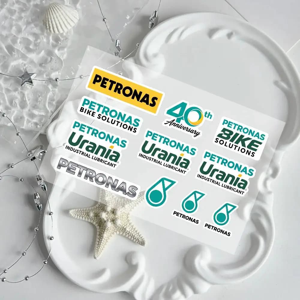 For PETRONAS Reflective Motorcycle Stickers Waterproof Vinyl Decals For Motorbike Helmet Fuel Tank Bike