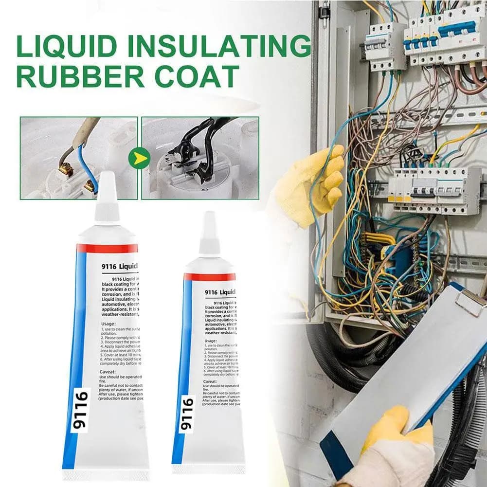 Nastro elettrico impermeabile liquido Resina epossidica Colla nera Sigillante ad asciugatura rapida per fili e cavi Colla per linea fissa per uso domestico M8L2