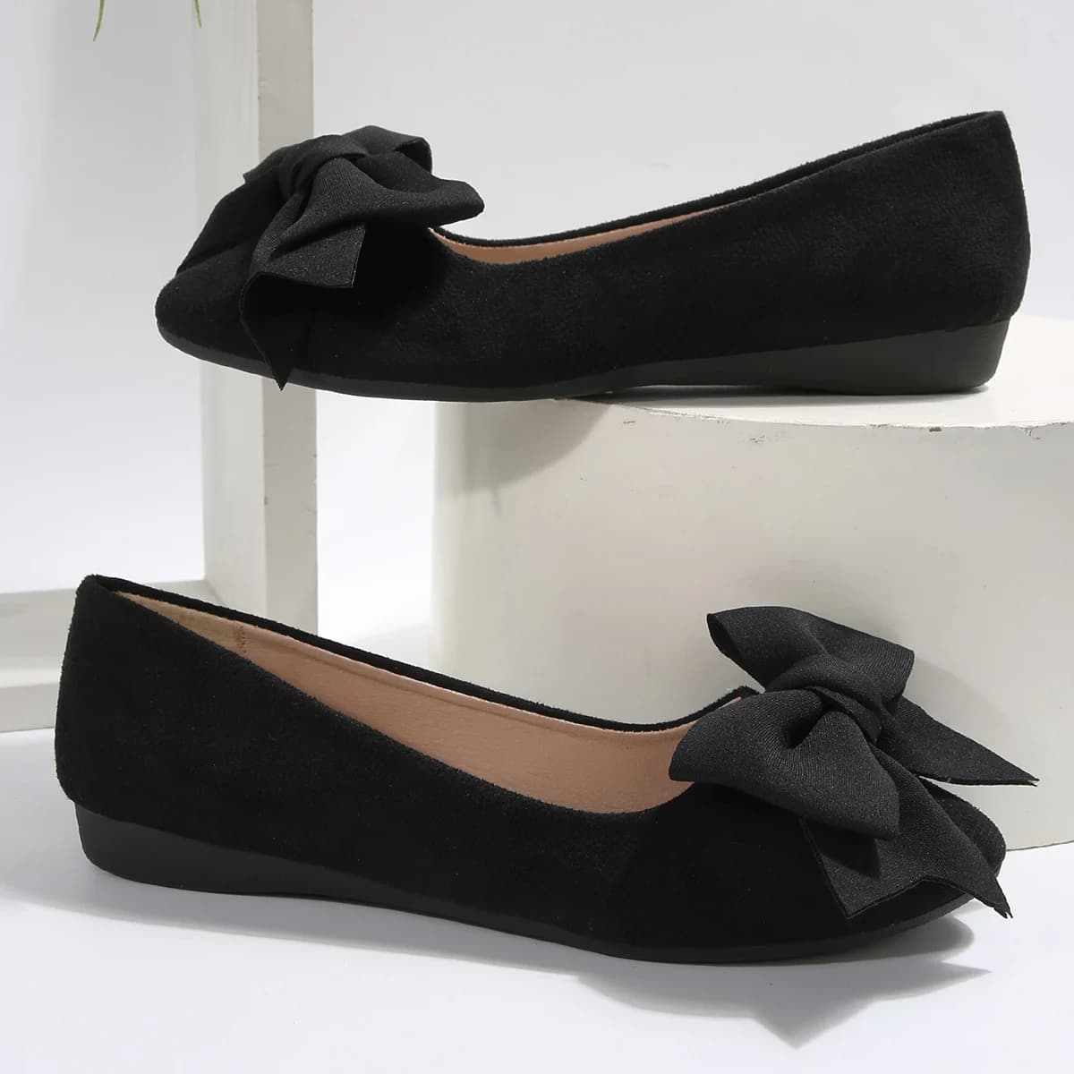 Scarpe basse da balletto con suola morbida con decorazione papillon da donna 2025 Trend Comfort Slip On Mocassini Donna Plus Size 42 Scarpe casual antiscivolo
