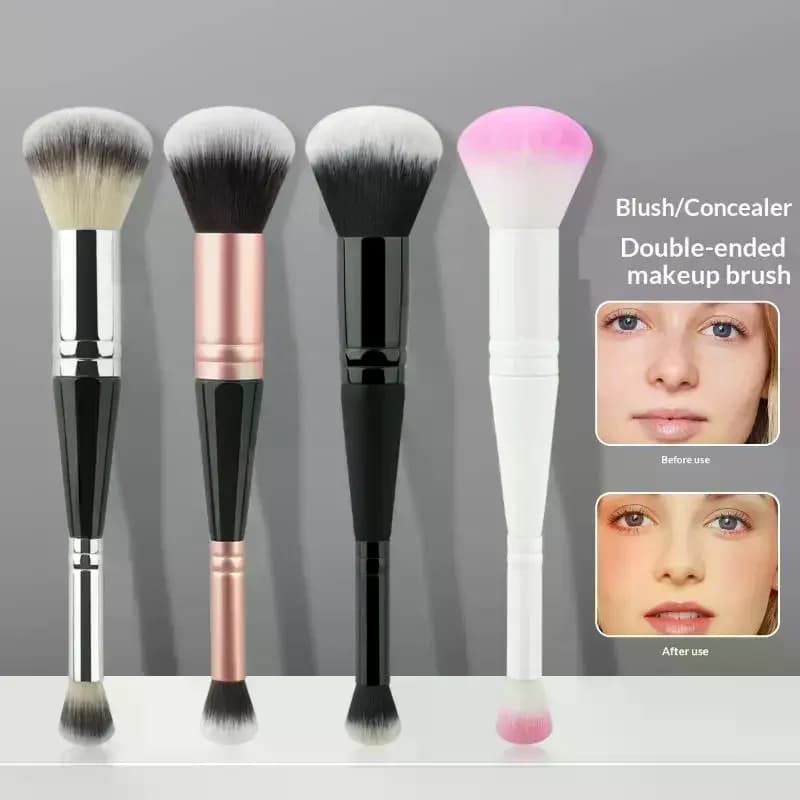 Professional double head makeup brush 2 in 1, foundation brush, concealer, illuminant, powder, blush, beauty makeup tools