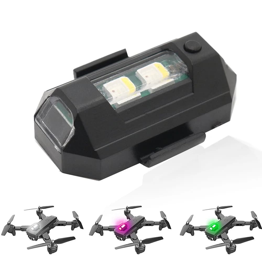 Spia LED RGB per moto per auto Drone universale FPV RC con luci stroboscopiche Fanale posteriore RGB Mini lampada di segnalazione Luci di sicurezza