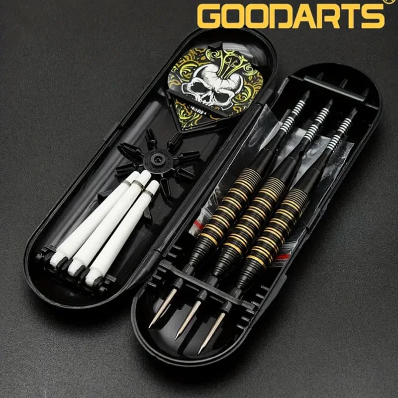 Freccette professionali con punta in metallo ramato con custodia da trasporto 23 g, comprese aste di ricambio, molle, O-ring in gomma per regalo di Halloween