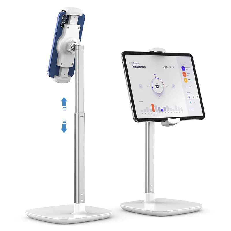 Supporto per telefono cellulare e tablet flessibile scalabile da tavolo in metallo all'ingrosso diretto in fabbrica di vendita calda popolare