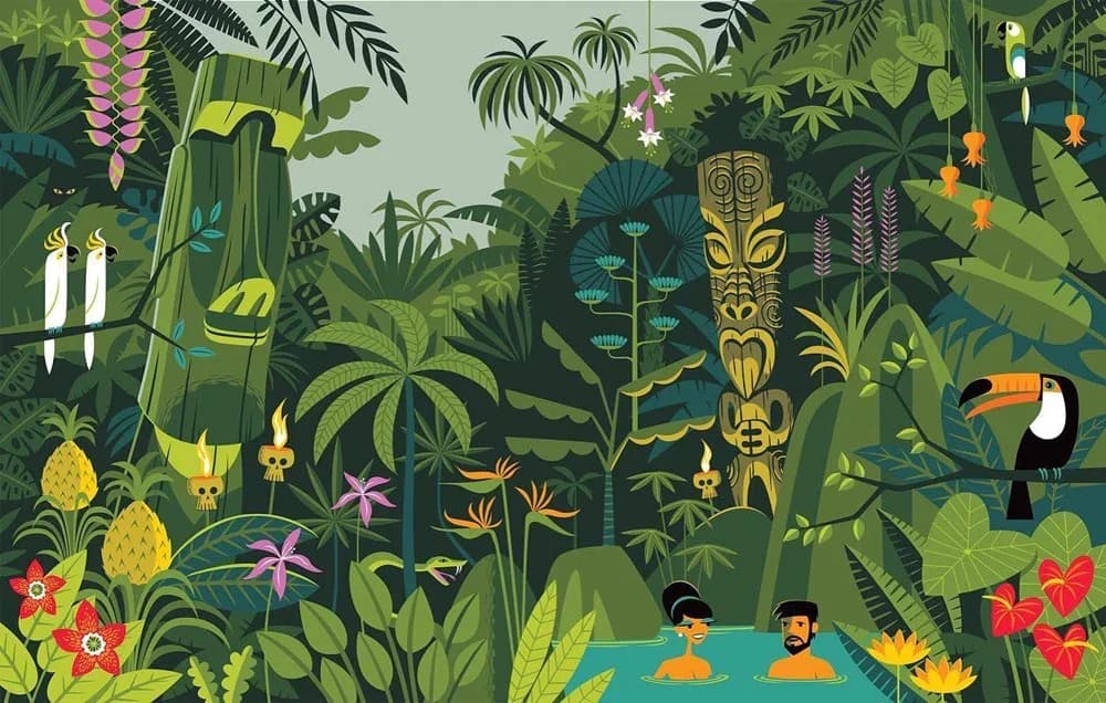 SHAG Josh Agle Fine Print Art Silk Poster for Living Room Decoration Home Wall Decor Picture