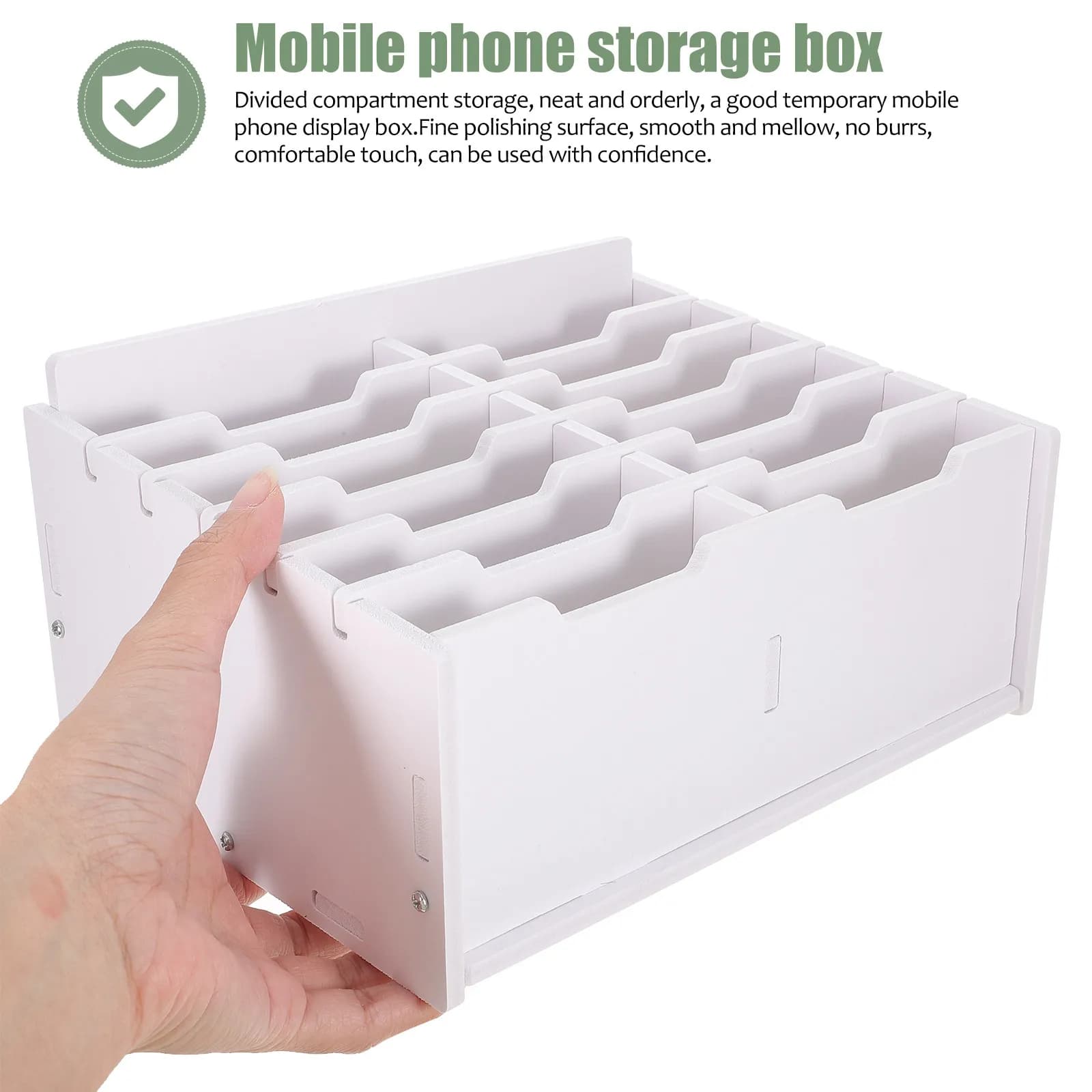 Organizer per Telefoni Multi-Griglia, Porta Cellulari a 12 Scomparti, Organizzatore da Scrivania per Aula, Custodia Professionale per Desktop