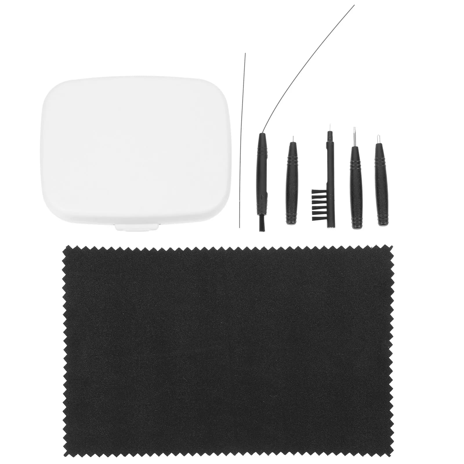 Set di Pulizia Multifunzione per Apparecchi Acustici in PVC, Spazzola Sicura e Delicata per Rimozione di Cerume e Detriti