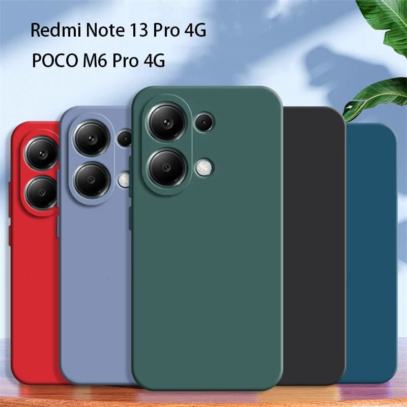 For Xiaomi Redmi Note 13 Pro 4G Case Xiaomi POCO M6 Pro 4G Cover Original TPU Anti Drop Liquid Silia Phone Cover