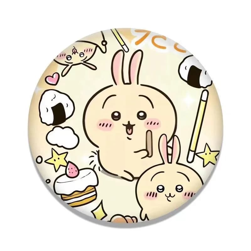 Hachiware Usagi Cute Cartoon Pattern Pin Badge Creative Decorative Brooch Suitable for Backpack Clothing Jacket Scarf