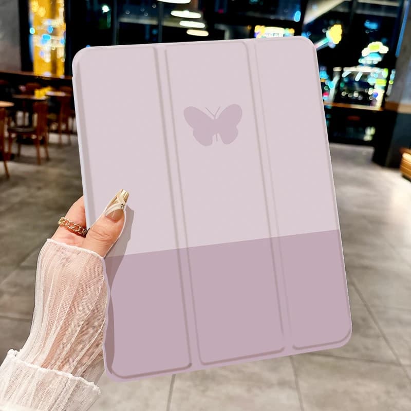 CUSTODIA DA TABLET con farfalla rosa PER iPad pro 10/11 pollici 2020/6a/7a/8a /Air 3a/Air 4a/9a generazione/Air 5a generazione 2022/Air 11