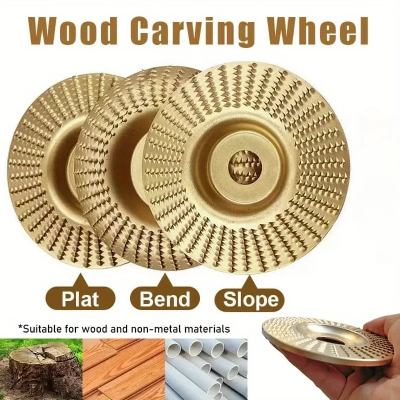 1/3 pezzi lavorazione del legno ruota per intaglio ruota per lucidatura disco abrasivo versatile strumento per modellare il legno disco abrasivo diametro interno 16mm