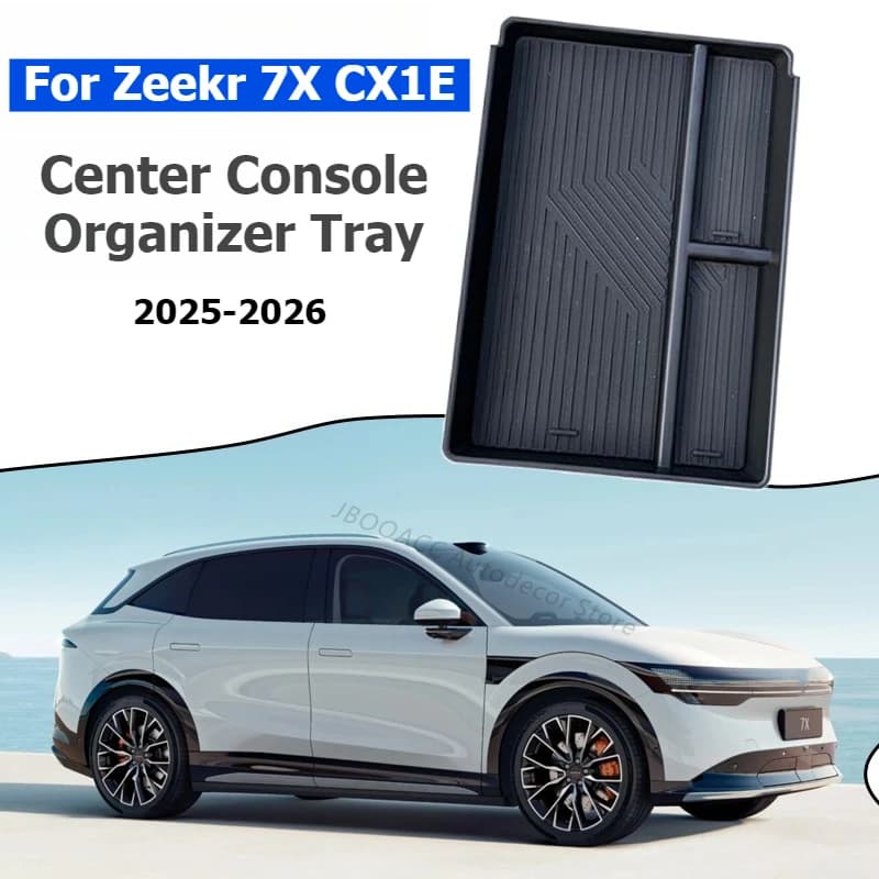 Per Zeekr 7X CX1E 2024 2025 2026 Car Center Console Sotto Organizer Vassoio Scatola di Immagazzinaggio Console Centrale Articoli Vari Bracciolo Organizzatore