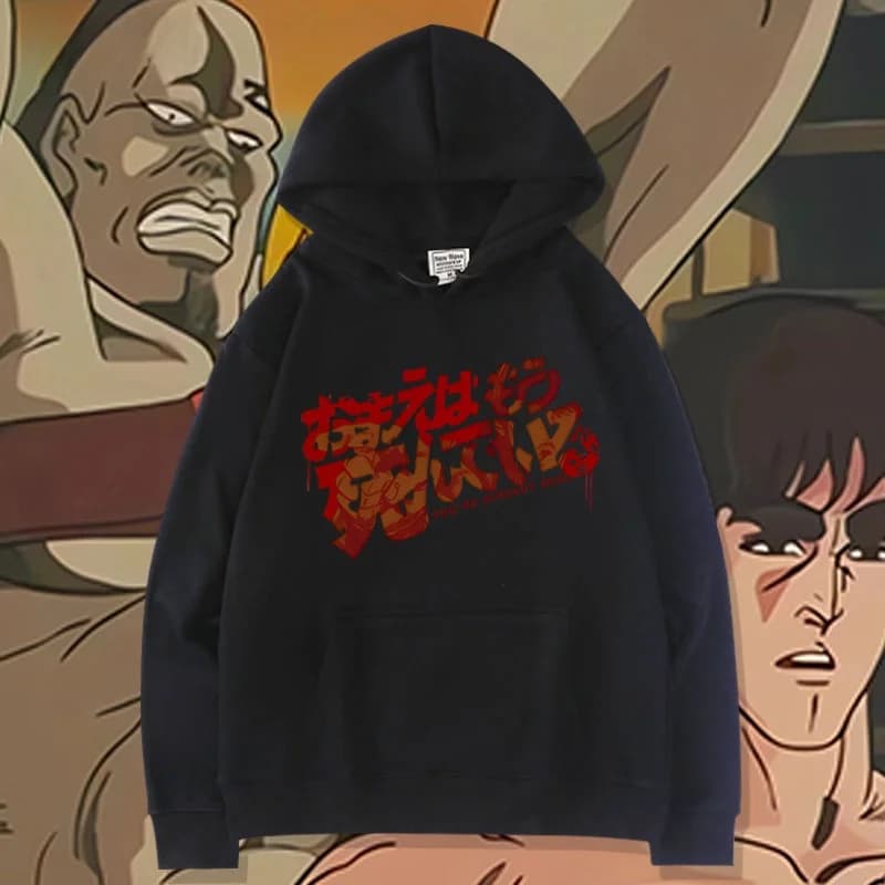 North Star God Punch Anime Sweatirt ex Hoodie Casual Cotton Polyester Long Sve Printed Outerwear for Men And Women
