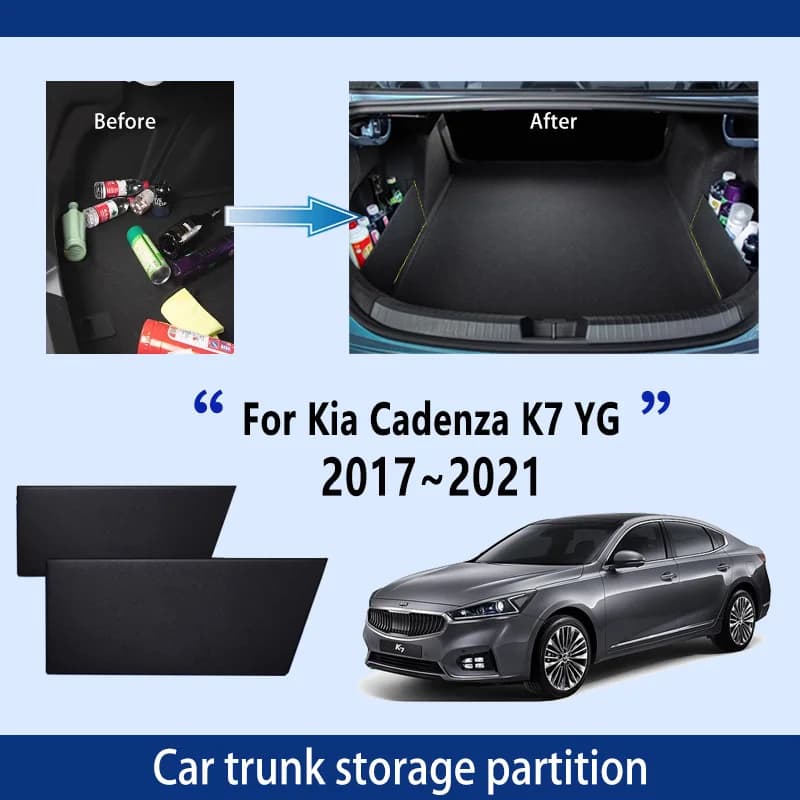 Accessori auto Per Kia Cadenza K7 YG 2017 ~ 2021 2020 Tronco Partizione di Stoccaggio Multifunzione di Stoccaggio Auto Parti Interni organizzatore