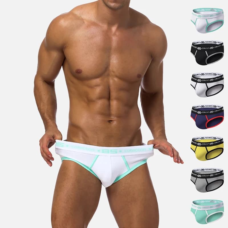 CMENIN Sexy uomo intimo slip Mesh traspirante Lingerie uomo mutande Bikini breve sospensorio cotone Pouch mutandine Gay BS107