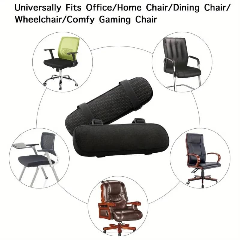 Cuscinetti Universali in Memory Foam per Braccioli, Supporto per Gomiti, Coperture per Alleviare la Pressione sulle Braccia per Sedie da Ufficio