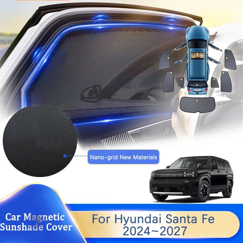 Auto Tende Da Sole Per Hyundai Santa Fe MX5 MK5 2024 2025 2026 2027 Anti-Uv Pad Tenda Da Sole Visiera Finestra Copertura Parabrezza Auto Accessor