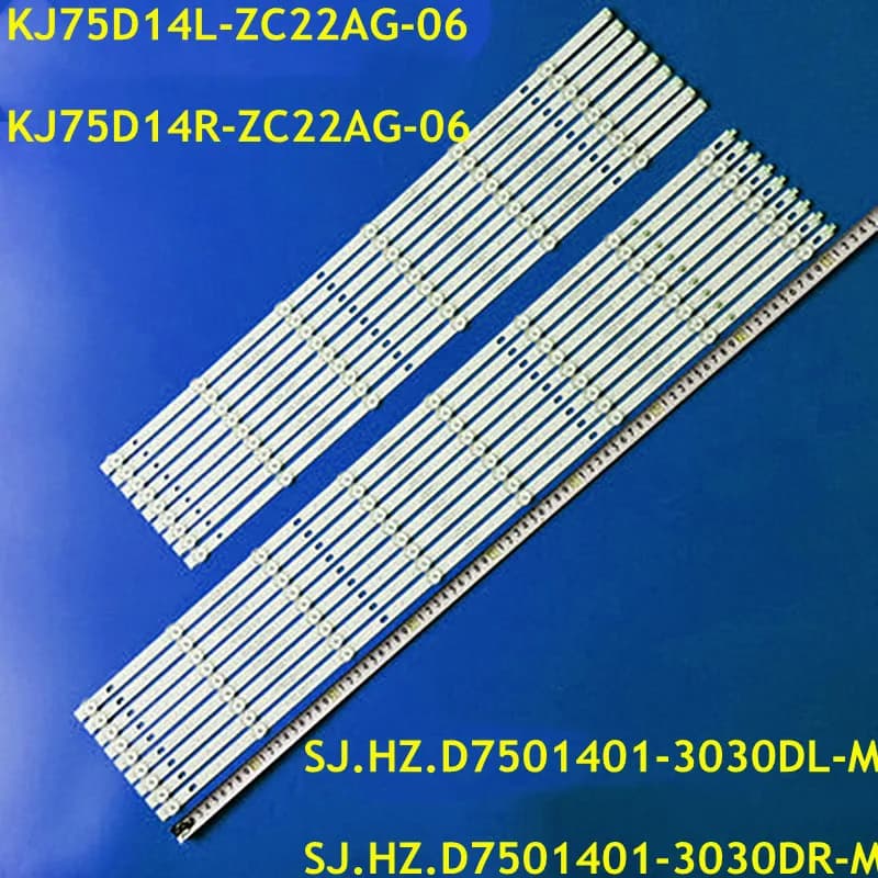 Striscia LED 14 Pezzi SJ.HZ.D7501401-3030DL-M SJ.HZ.D7501401-3030DR-M KJ75D14L-ZC22AG-06 KJ75D14R-ZC22AG-06 303KJ750033 303KJ750034