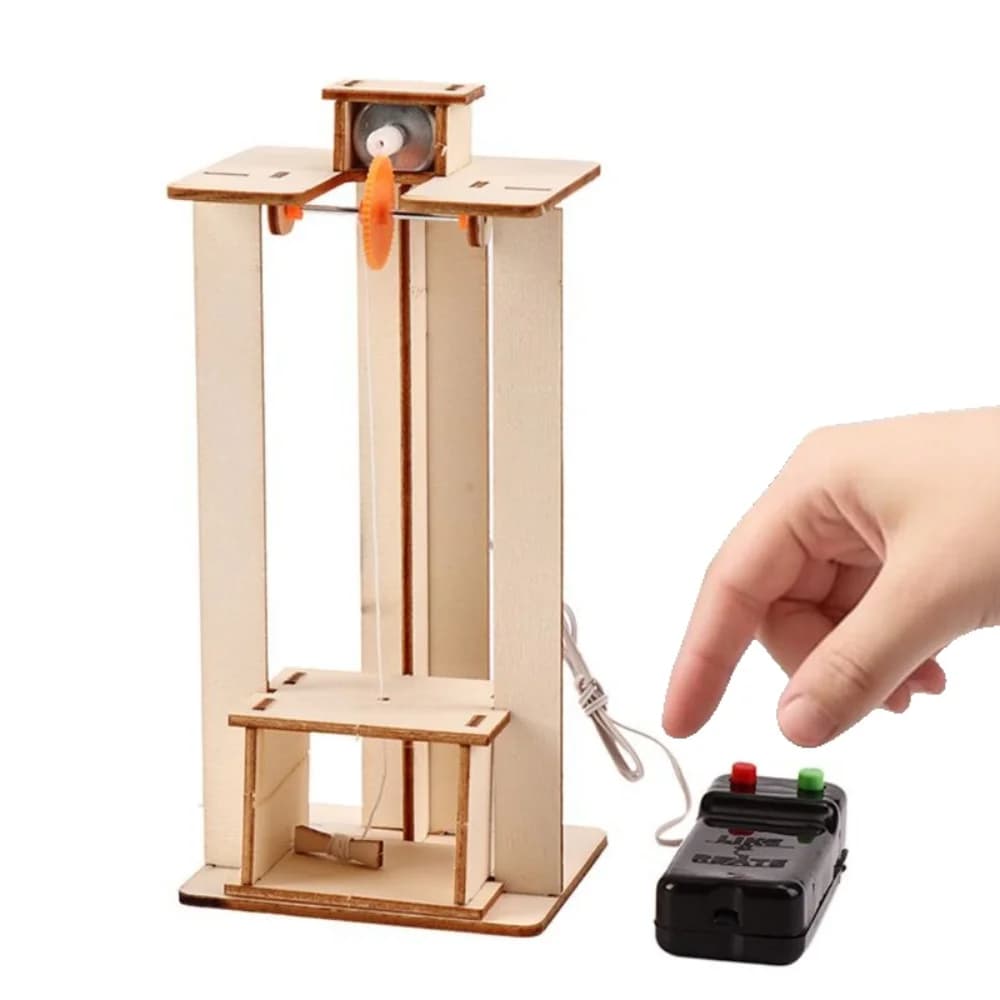 Kit Educativo Fai-da-Te per Modellino di Ascensore Elettrico, Giocattolo Scientifico per Esperimenti di Fisica e Ausili Didattici