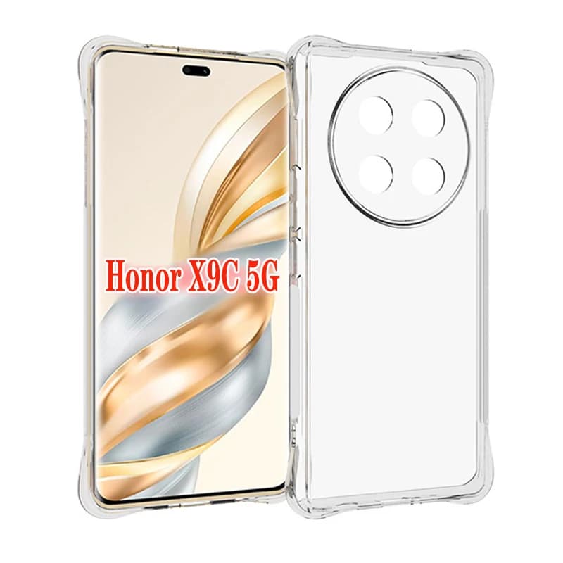 Honor X9C HonorX9C 5G Custodia Air Cushion Antiurto Airbag Trasparente Silicone TPU Cover posteriore Custodia opaca per telefono per Honor X9C HonorX9C