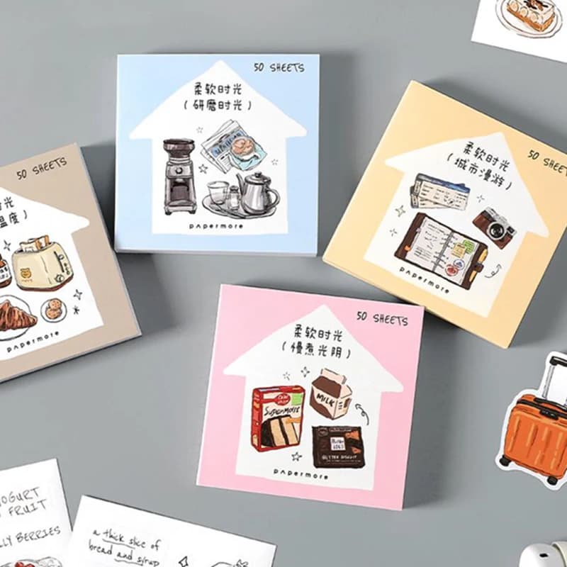 50 pcs/bag stickers book sticker series time soft manual material frame for photo diy album phone case diary stickers creative