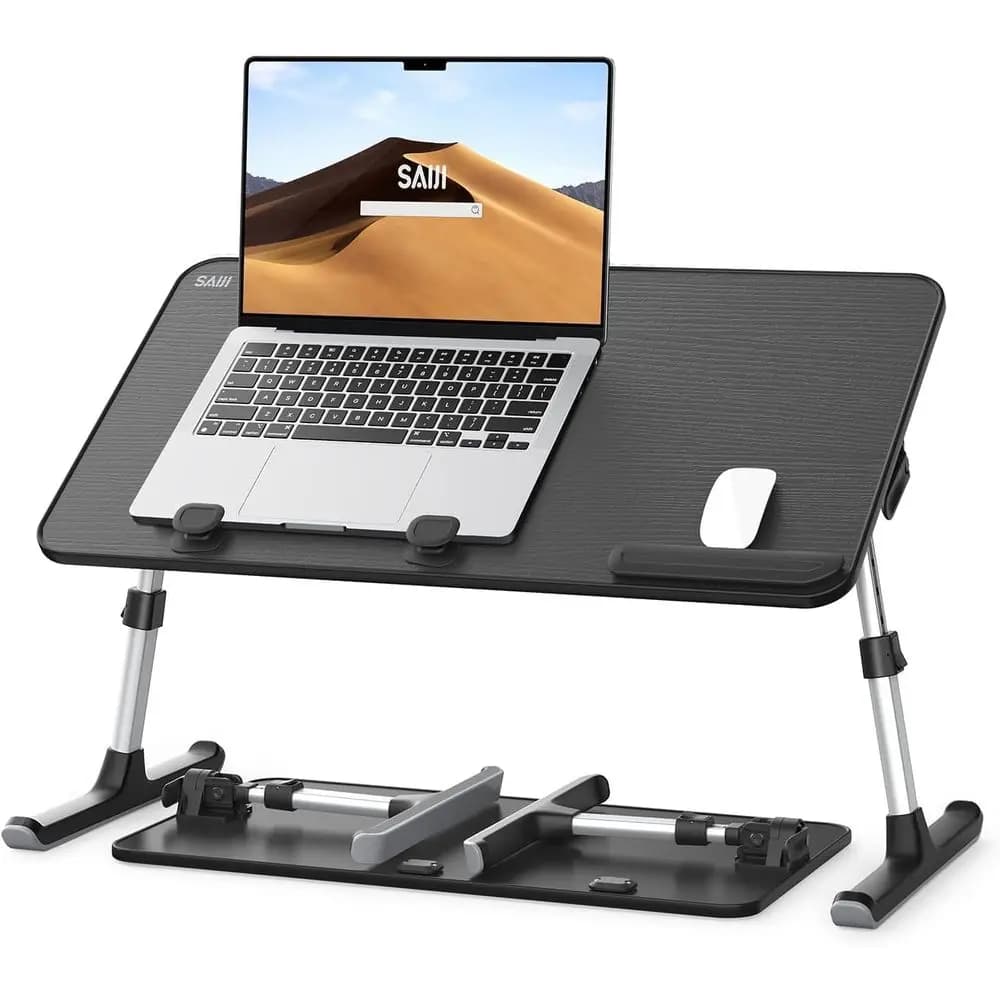 Supporto per laptop portatile e regolabile con vassoio da letto, scrivania leggera e portatile per divano o poltrona, adatto per adulti e bambini, B