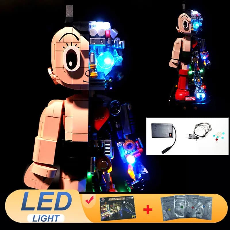Kit di luci a LED per LEGO 86203 Astro Boy Mechanical Clear Ver, giocattoli fai da te, regalo (non include blocchi da costruzione, mattoncini, kit, set, modello)