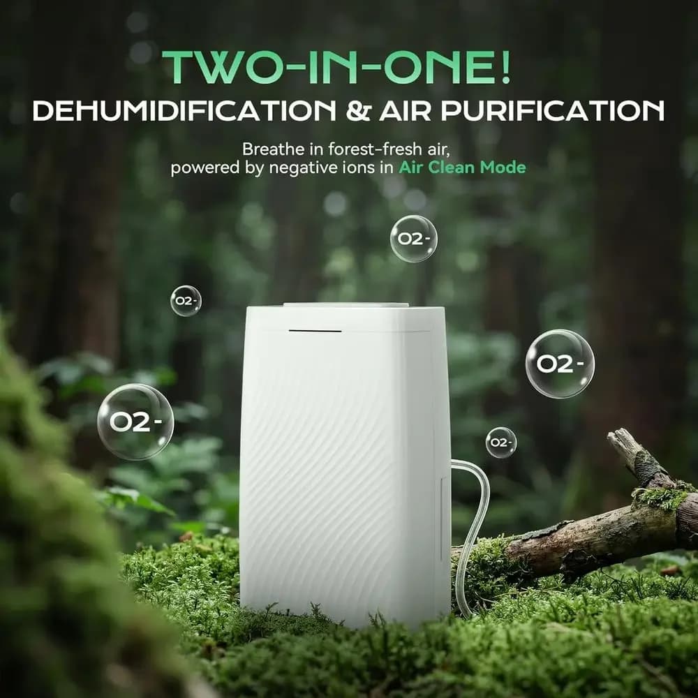 80 Pint 5000 Sq Ft Compressor Dehumidifier with Drain Hose Efficient Humidity Control for Laboratory Basement Home Garage