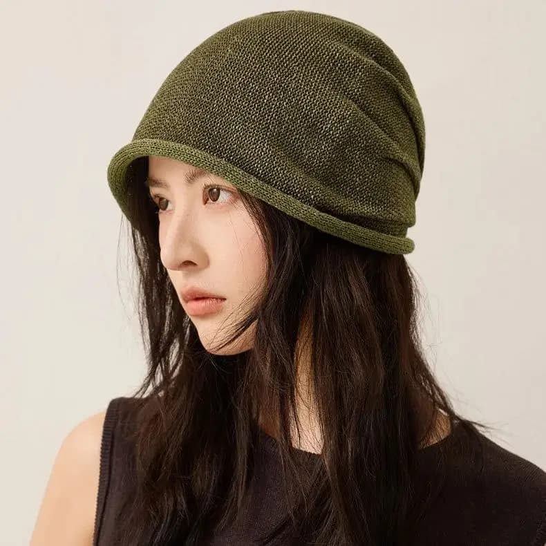 Cappello pullover da donna alla moda, elastico, leggero e morbido – Berretto morbido
