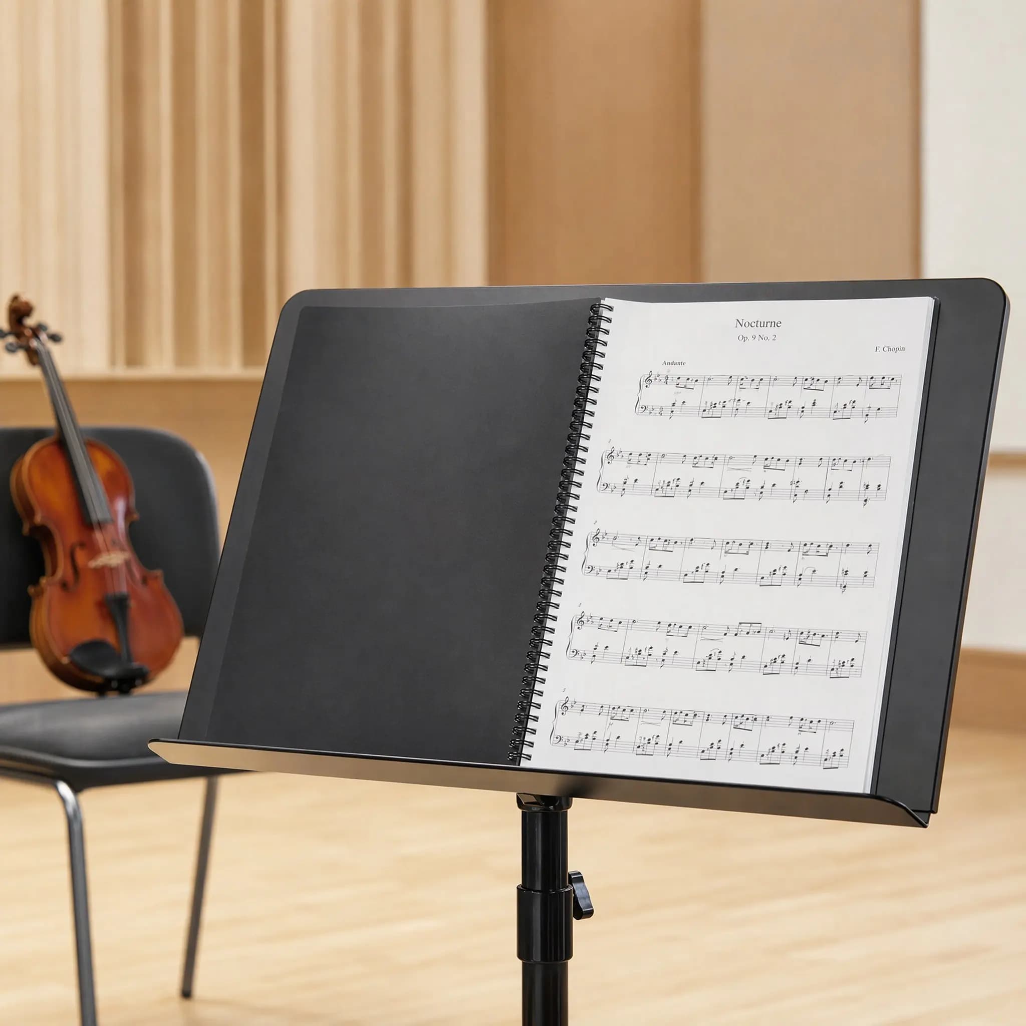 Music File Folder A4 Sheet Music Note Pattern Multi-Layer Organizer Piano Score Document Holder for School Work Presentations