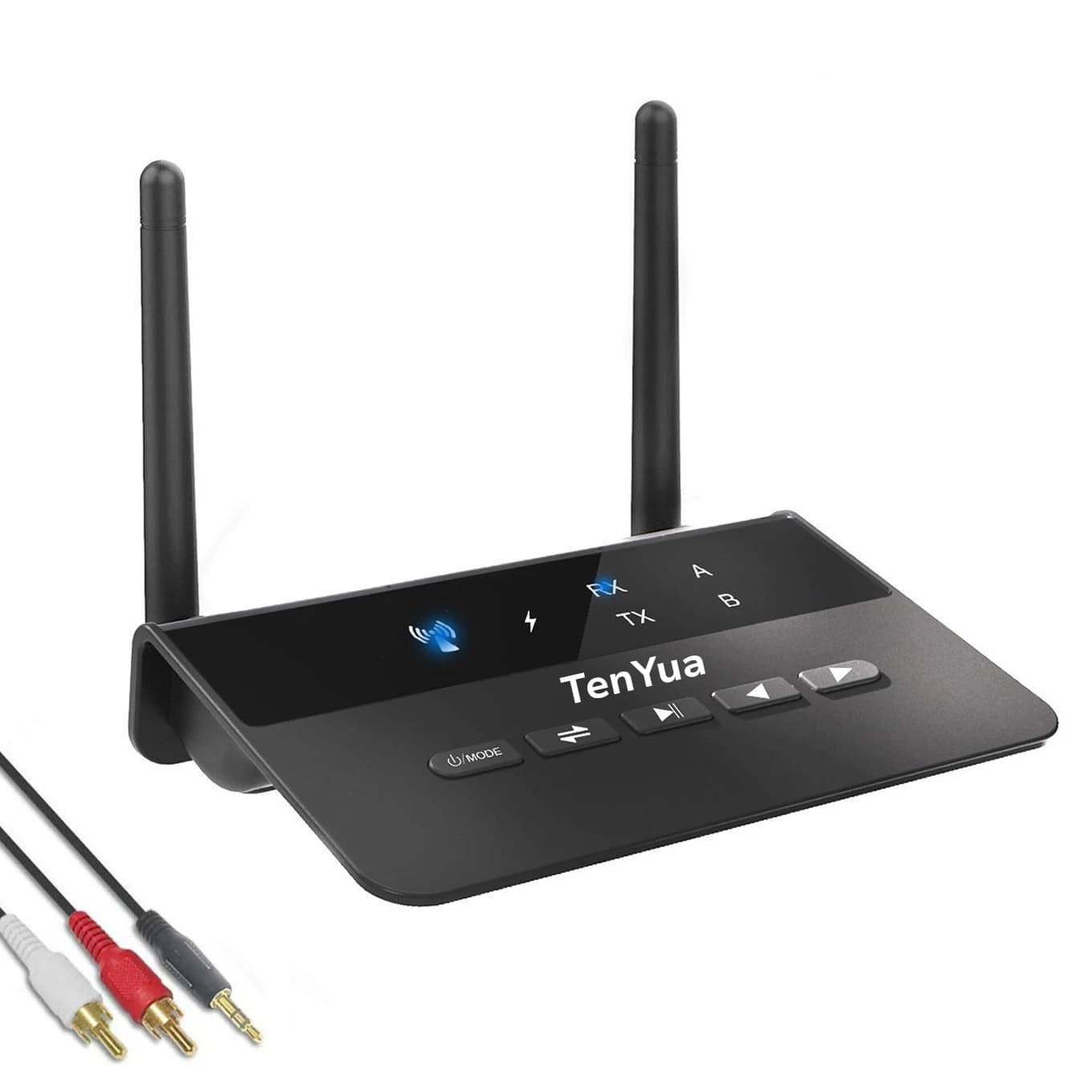 90M Bluetooth 5.0 Transmitter Receiver Aptx HD LL Low Latency Wireless Audio Adapter 3.5mm AUX RCA Jack for PC TV Headphones