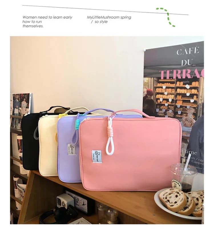 Borsa per computer tablet portatile da ufficio con custodia protettiva fresca e carina da 11 pollici