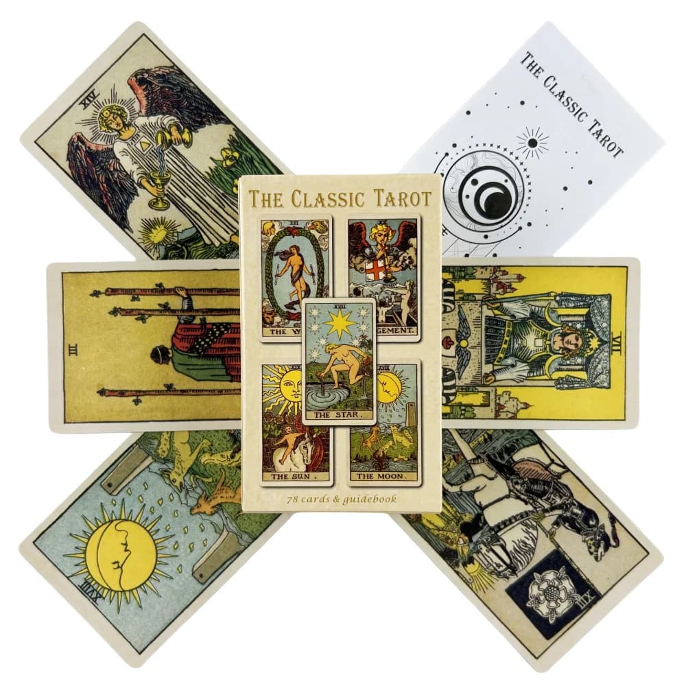 The Classic Tarot Cards Deck 78Pcs For Easy Beginners Fate Fortune Telling Party Tabletop Board Game Toy