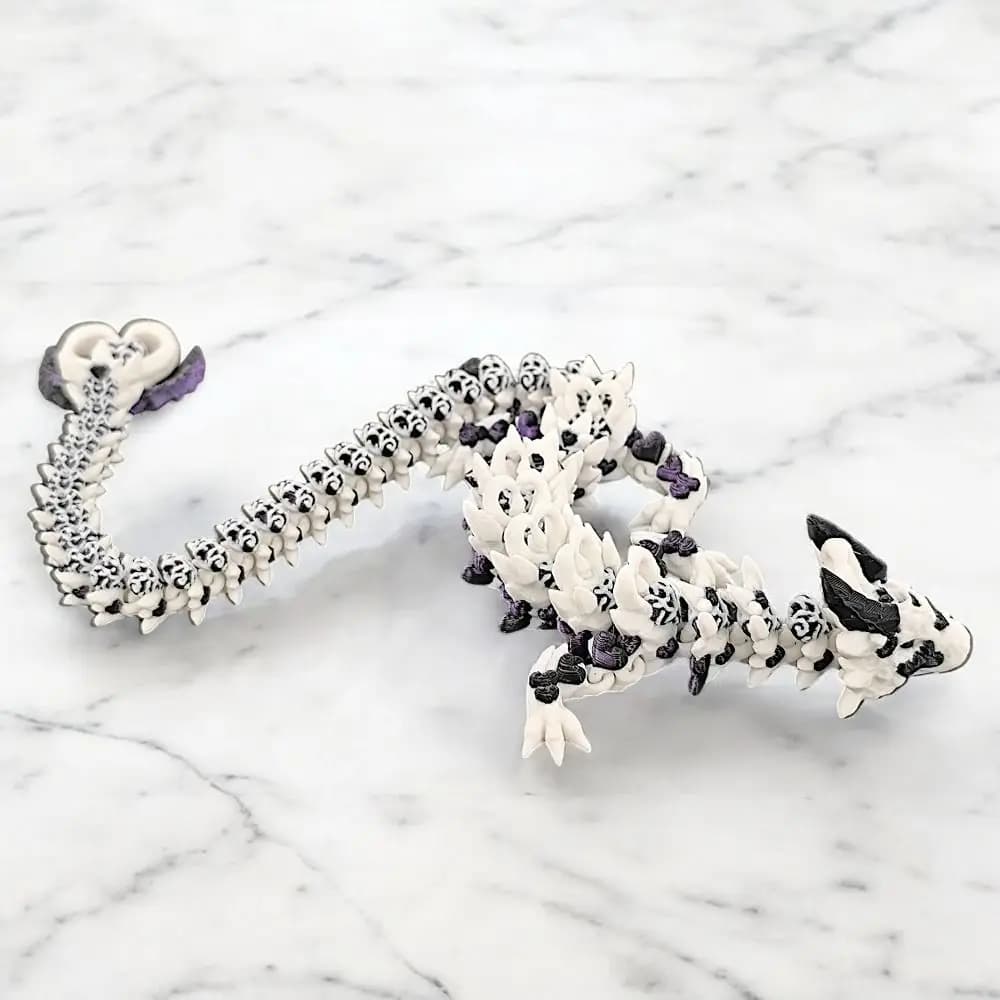 Simulated Eye 3D Printed Dragon All-in-one Molding Laser 3D Printed Diceratops Dragon Flexible Rotatable 3D Articulated Dragon
