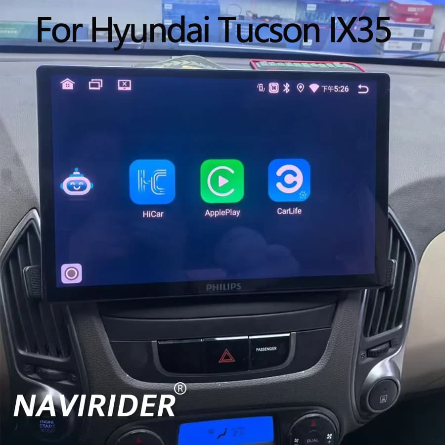 13.3" IPS Android 15 Car Stereo 8G+256GB for Hyundai Tucson IX35 Wireless Carplay 4G WIFI GPS Multimedia Video Player Autoradio