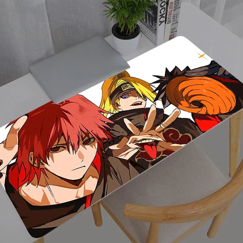 Tappetino per mouse Naruto, accessori da gioco di grandi dimensioni, durevoli, nuovi, per ragazzi, tastiera veloce, tappetino da scrivania con bordo in gomma, tappetino per mouse per laptop