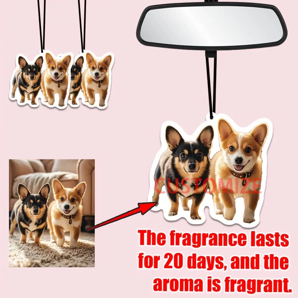 1 pcs/5 piecesCarte fragrant custom for white-shaped car deodorant, you can upload your favorite photos, family pictures, fries