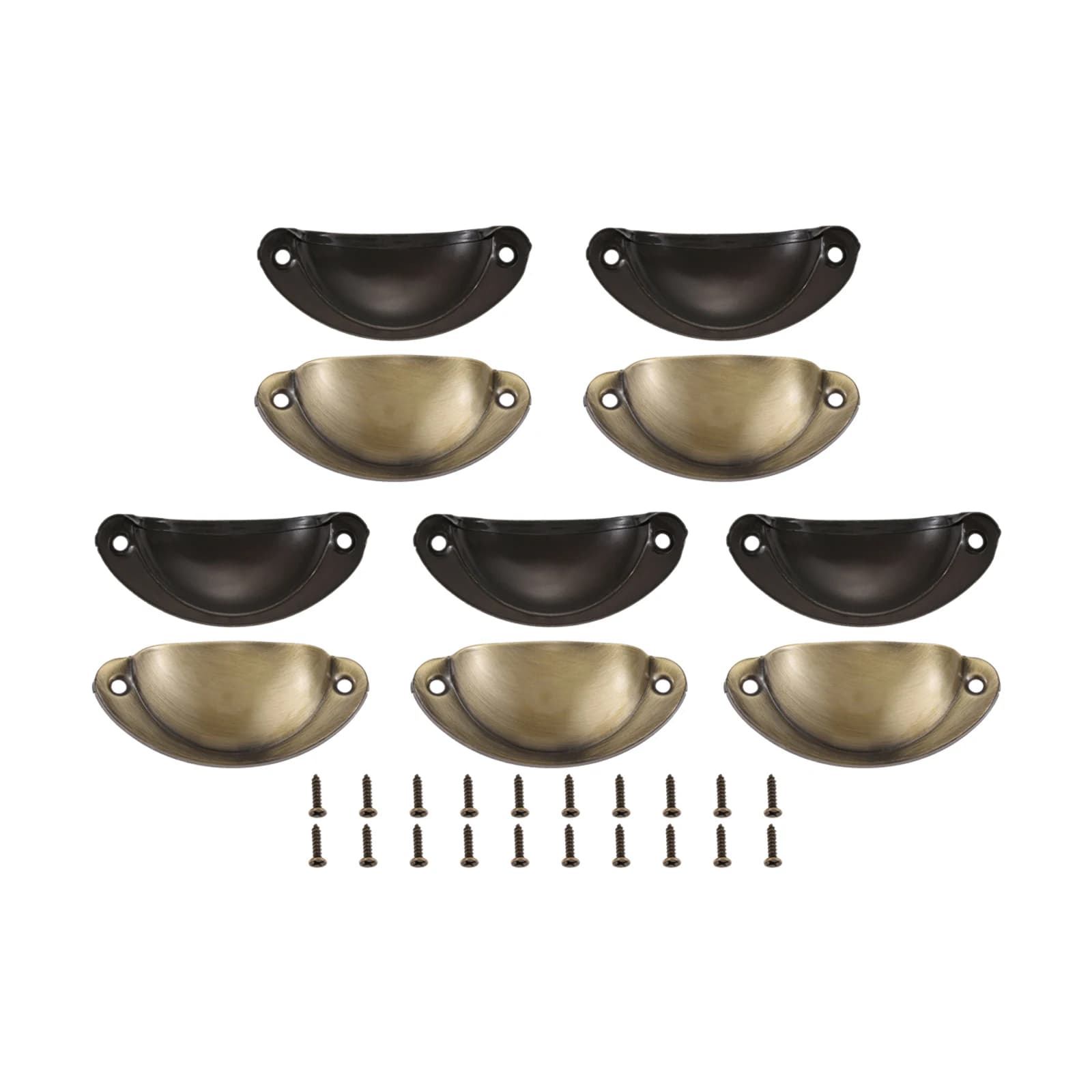 10 pz Maniglia a conchiglia per armadietto in lega di zinco 82x35mm, Maniglia a conchiglia per cassetto, Maniglie vintage per armadietti da cucina, Pomello per mobili