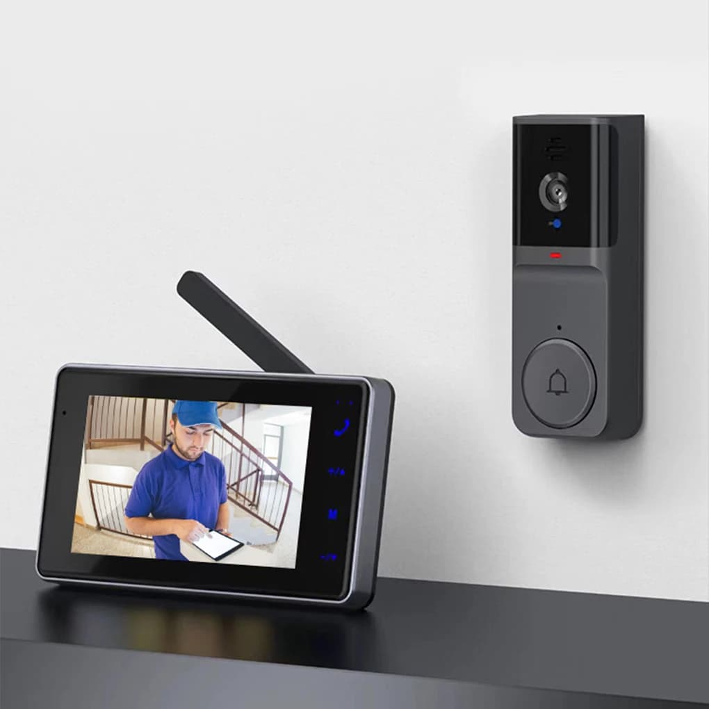 M16A Schermo IPS da 4.3 pollici Videocitofono wireless Campanello Visione notturna a infrarossi 2.4G WiFi Doppia comunicazione Campanello per appartamento familiare