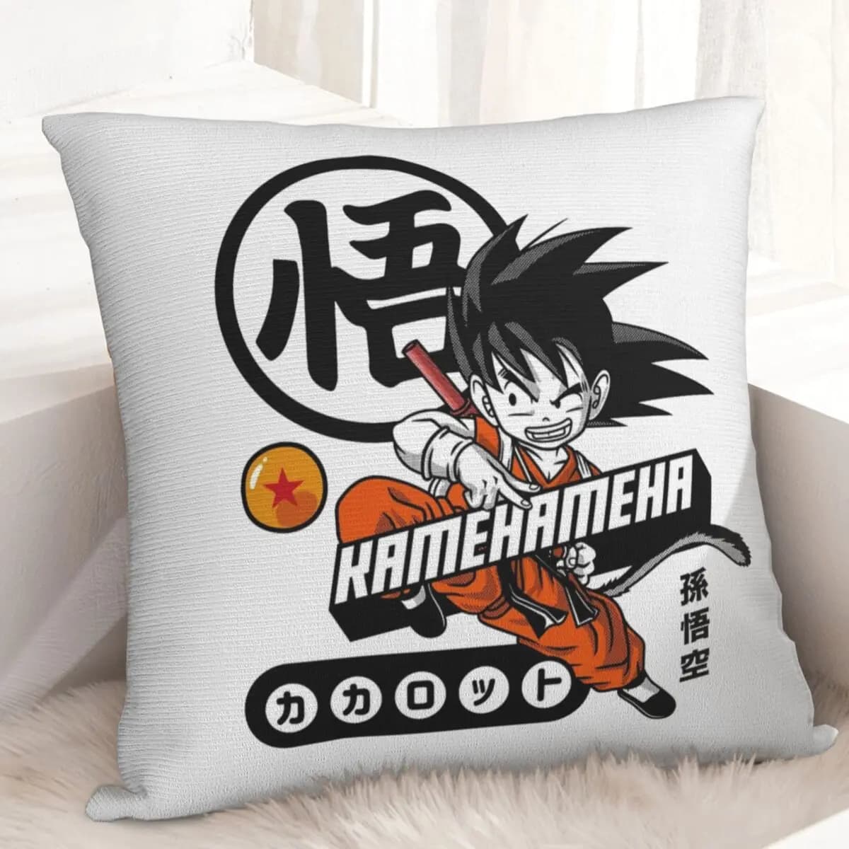 Kamehameha Dragon Ball Loyalty Polyester Sofa Pillow Sheet Cushion with Fresh Decorations 40*40